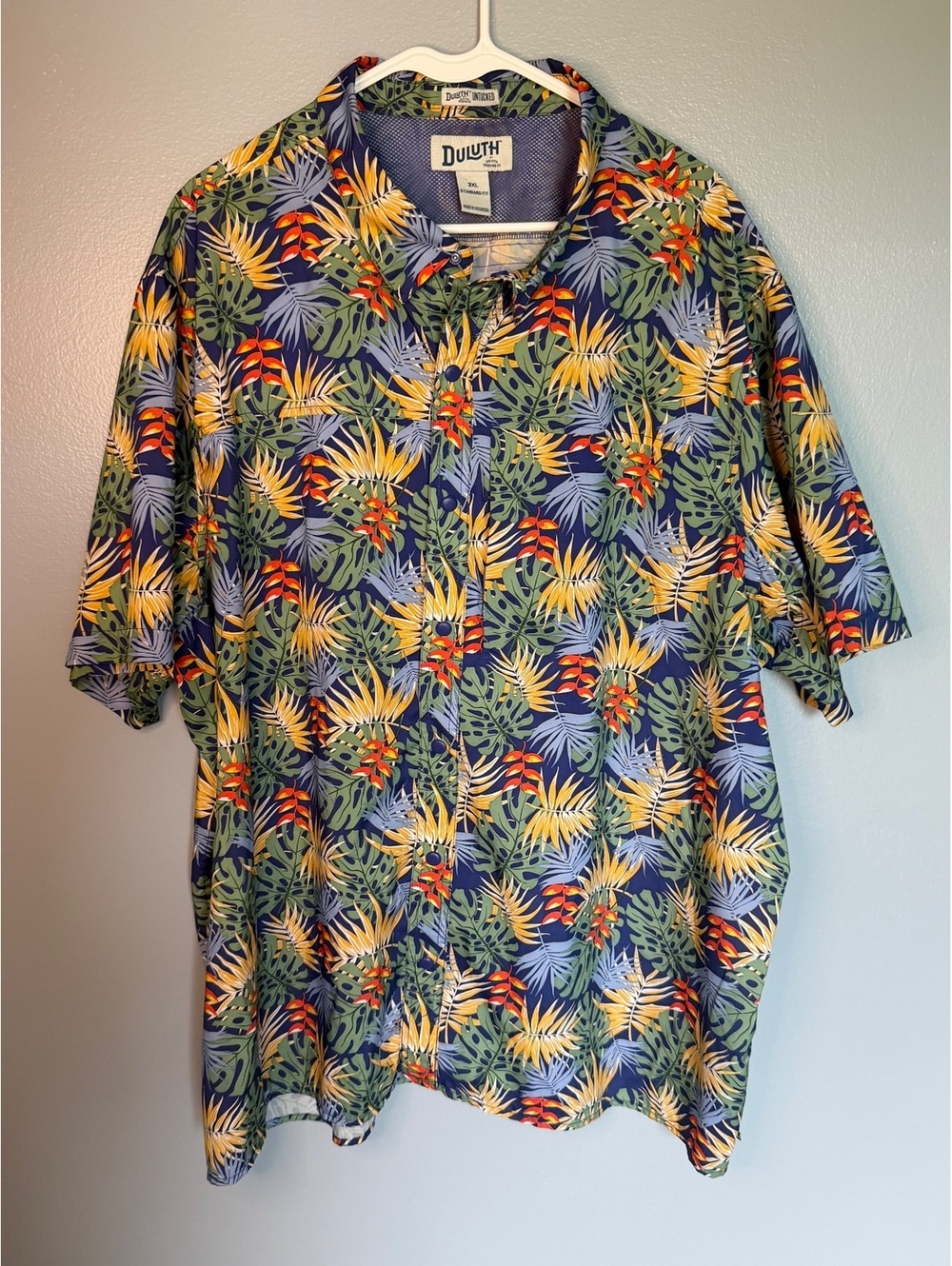 Duluth Trading Co. Men's Hawaiian Shirt Size 3XL Tropical Print